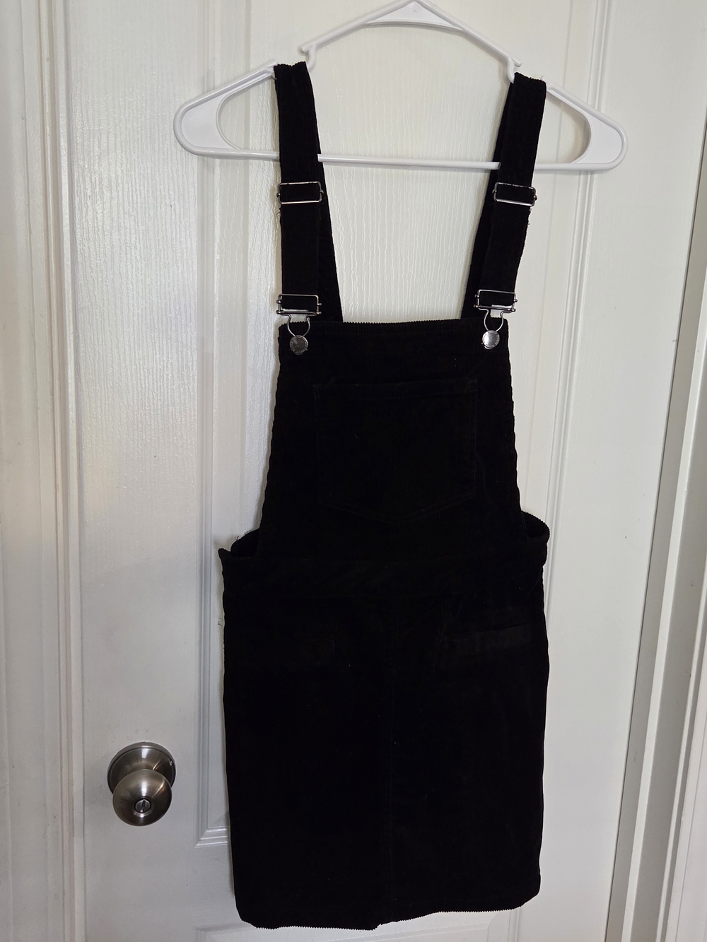 H&M Black Corduroy Overall Dress - Size 2